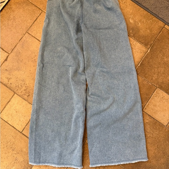 Aerie wide leg elastic waist tie jeans. - Picture 3 of 3